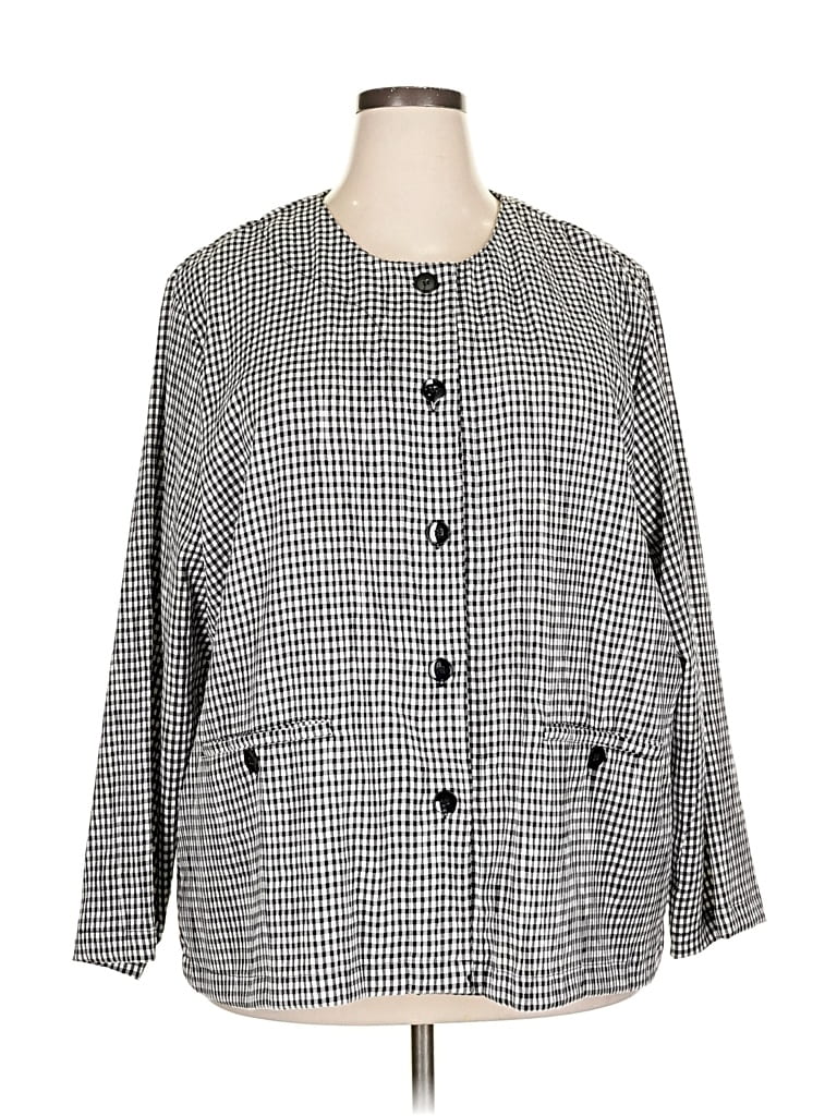 Pre-owned Norm Thompson 3/4 Sleeve Blouse In Gray
