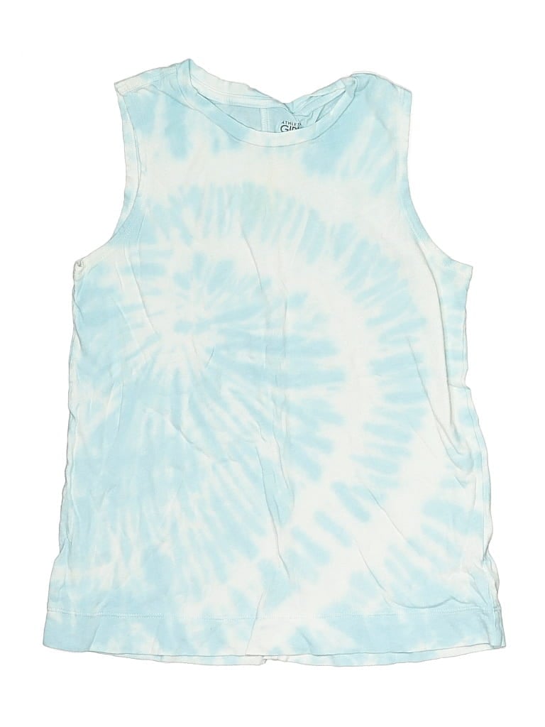 Pre-owned Athleta Girl Kids' Sleeveless T-shirt In Blue