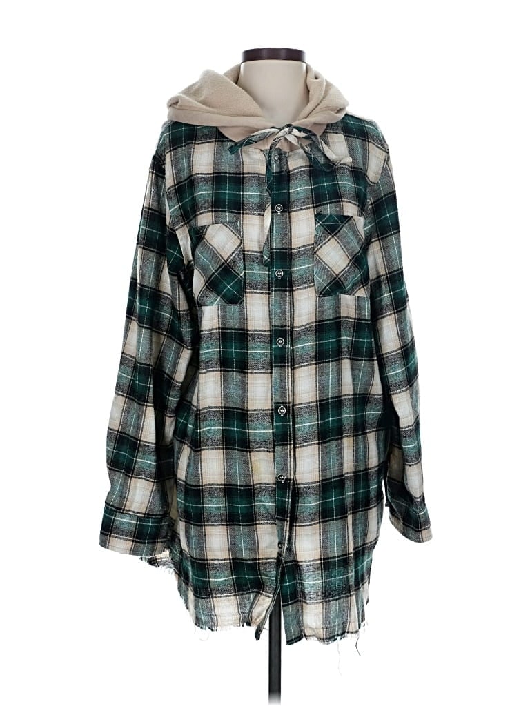 Pre-owned La Miel Poncho In Green