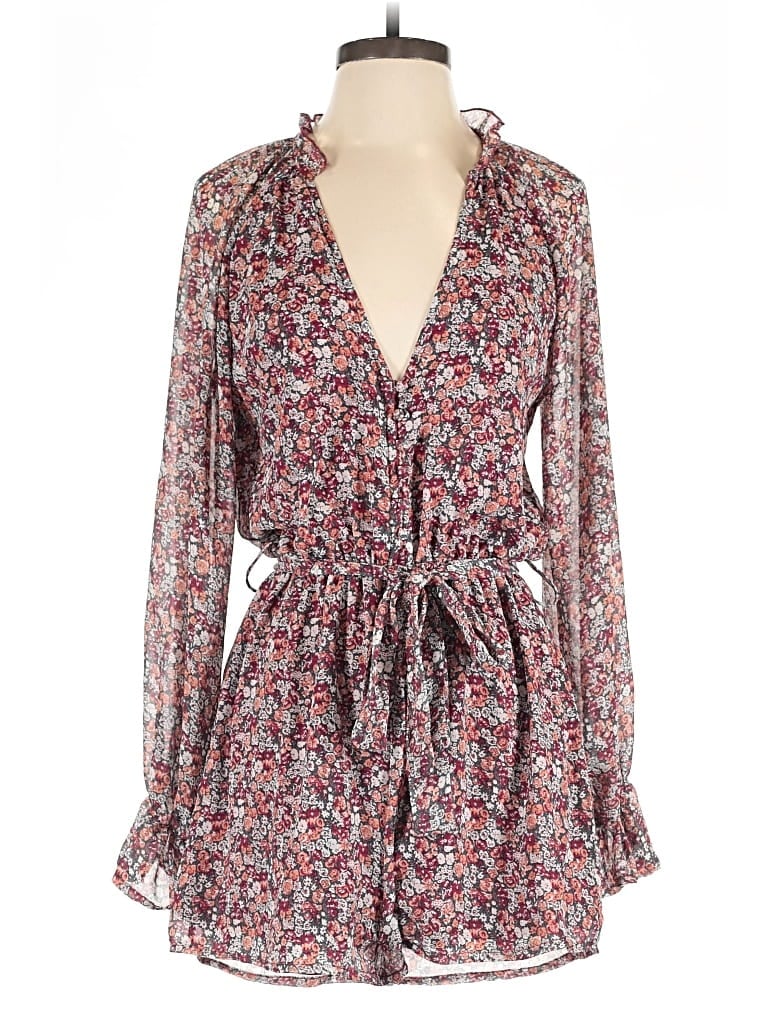 Pre-owned Made With Love Romper In Burgundy