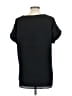 Versona 100% Polyester Black Short Sleeve Blouse Size L - photo 2