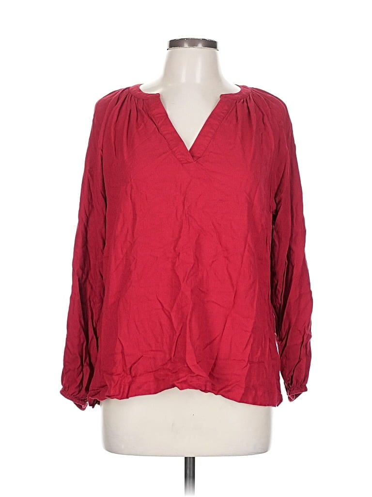 Pre-owned Old Navy 3/4 Sleeve Blouse In Red