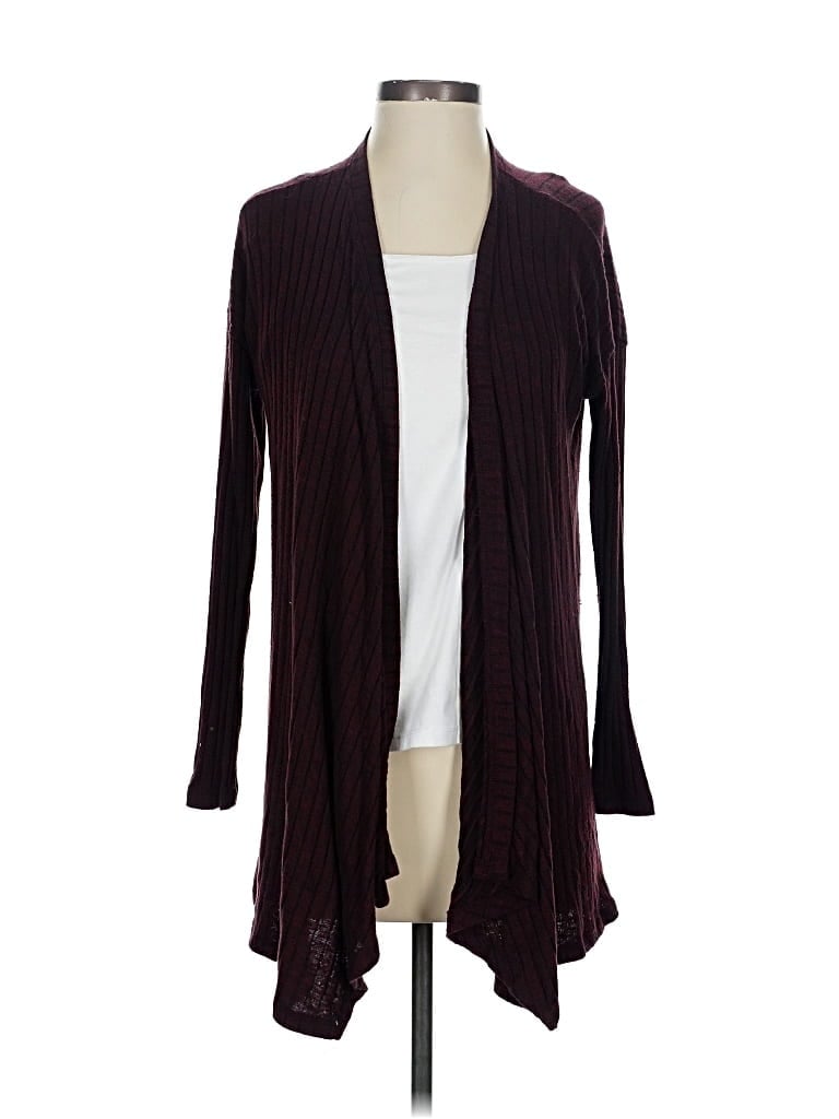 Pre-owned American Eagle Outfitters Cardigan Sweater In Burgundy