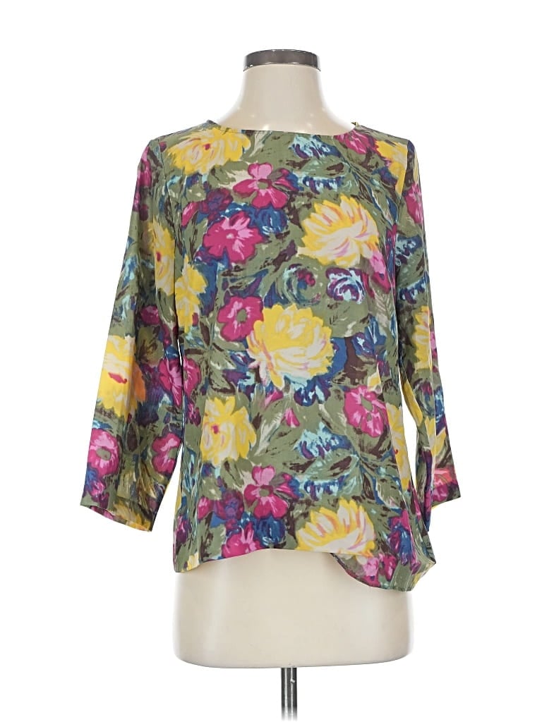 Pre-owned J.crew Factory Store 3/4 Sleeve Blouse In Yellow