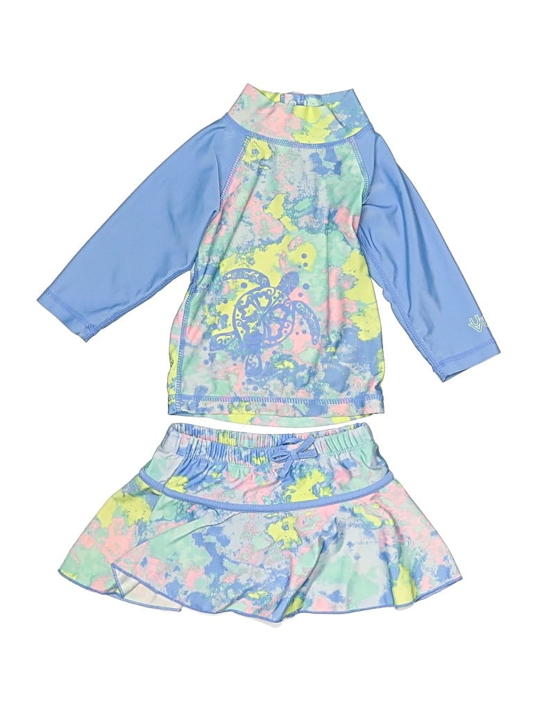 Pre-owned Uv Skinz Kids' Two Piece Swimsuit In Blue
