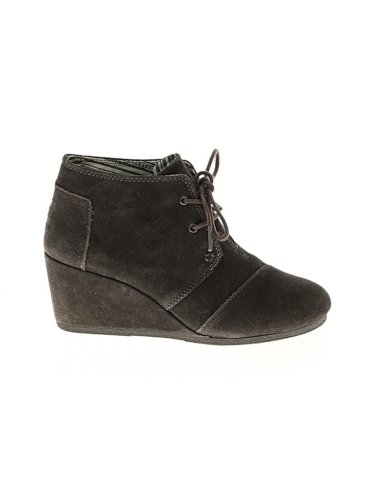Pre-owned Toms Ankle Boots In Gray