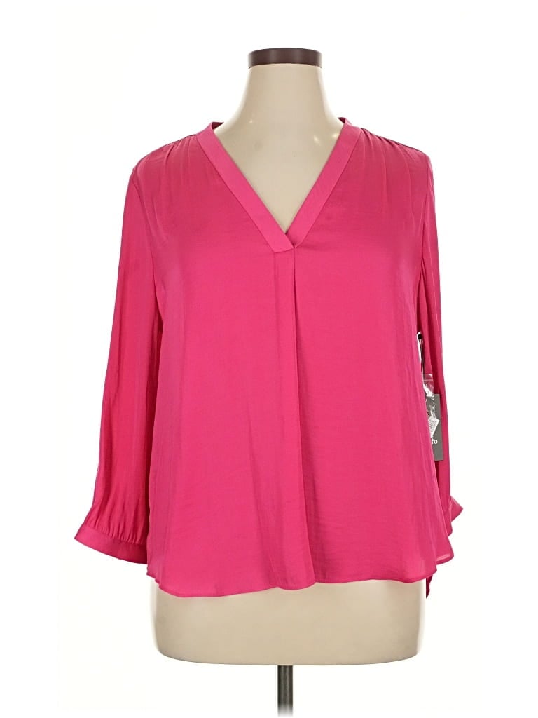 Pre-owned Vince Camuto 3/4 Sleeve Blouse In Pink