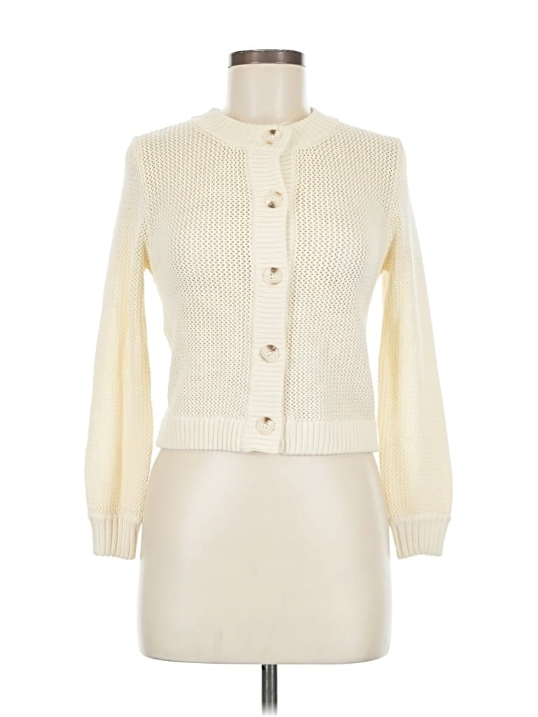 Current Air Cardigan Sweater In White