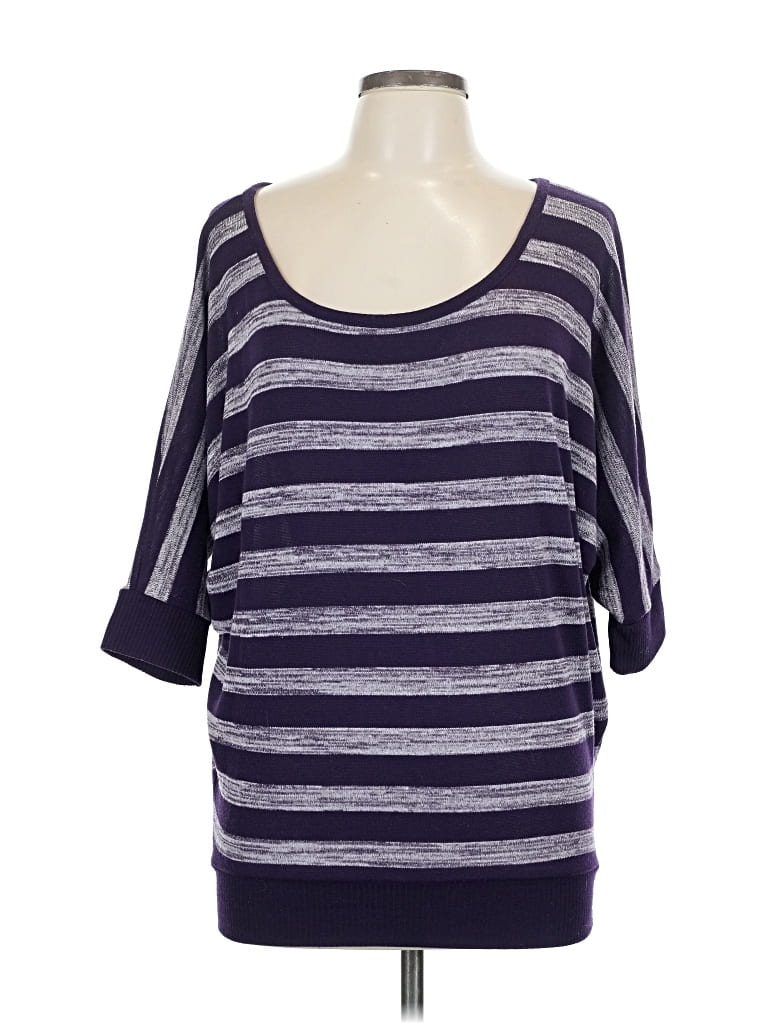 Pre-owned Zenana Outfitters Cardigan Sweater In Purple