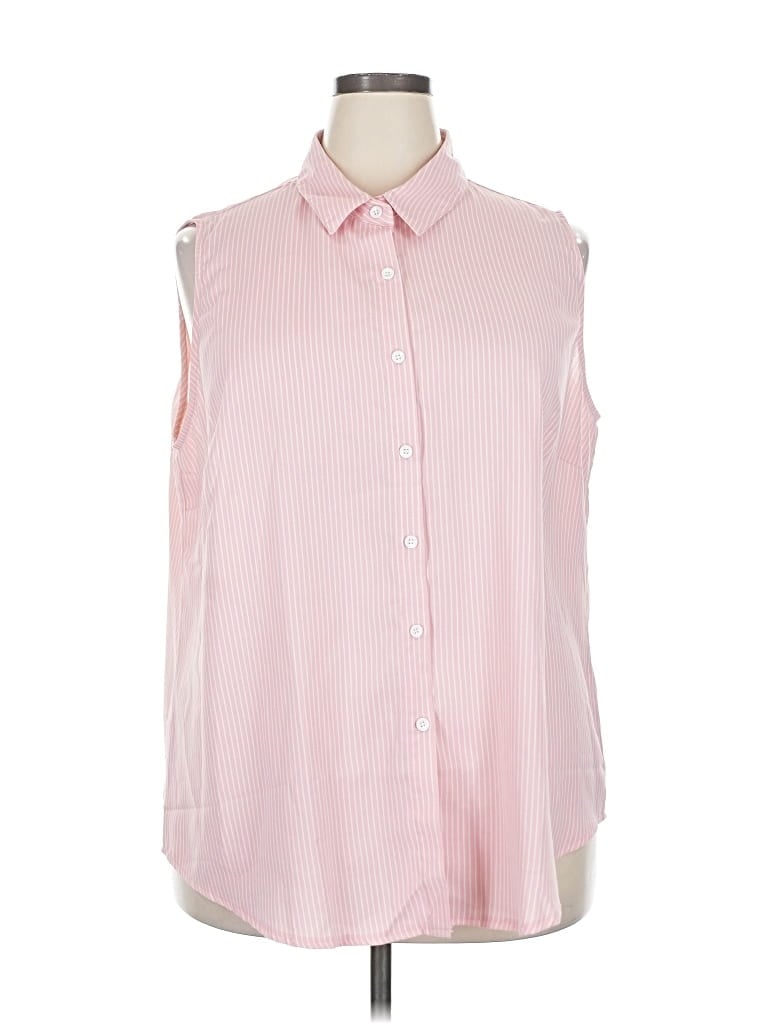 Pre-owned Agnes Orinda Sleeveless Blouse In Pink