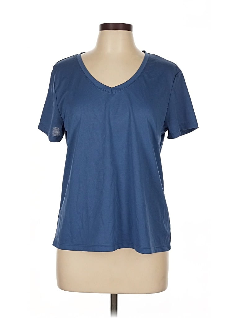 Pre-owned Athletic Works Short Sleeve T-shirt In Blue