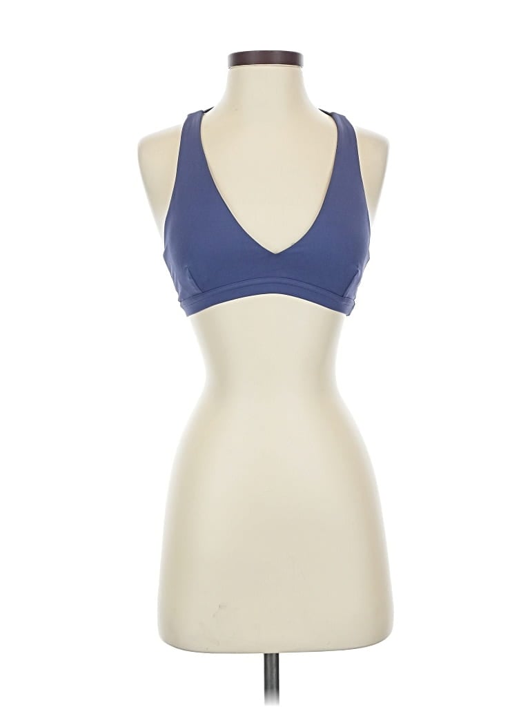 Pre-owned Lululemon Athletica Tank Top Blue Halter Neckline Tops