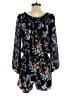 Parker 100% Silk Floral Black Romper Size XS - photo 2