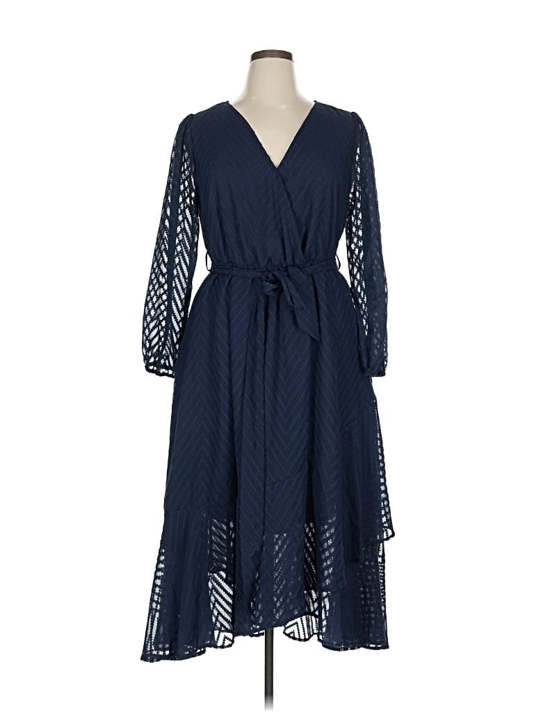 Bloomchic Casual Dress In Blue