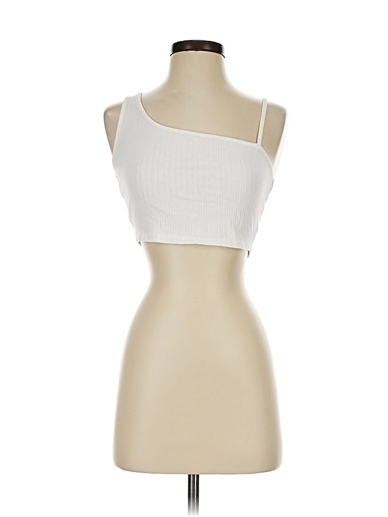 Pre-owned Unbranded Tank Top White Strapless Neckline Tops