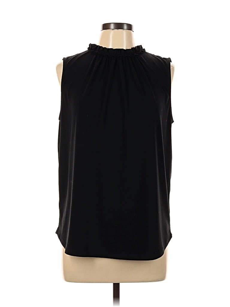 Pre-owned Ann Taylor Factory Sleeveless Blouse In Black