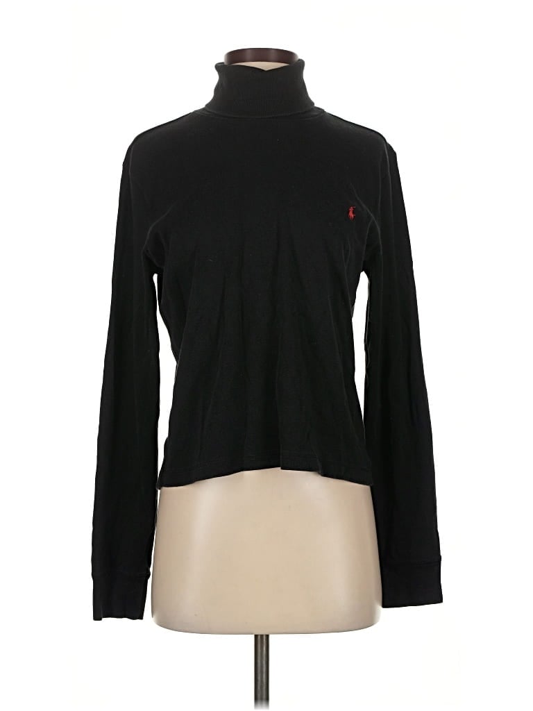 Pre-owned Ralph Lauren Sport Long Sleeve Turtleneck In Black