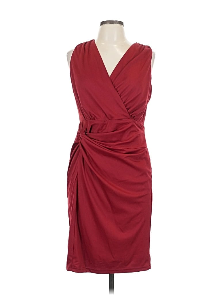 Pre-owned Grace Karin Cocktail Dress In Burgundy