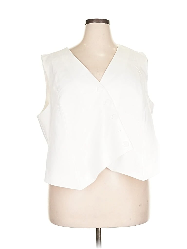 Pre-owned Eloquii Vest In White