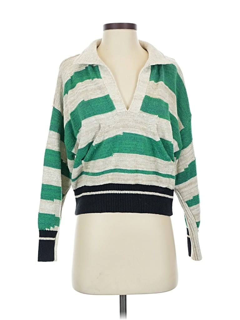 Pre-owned Pilcro Pullover Sweater In Green