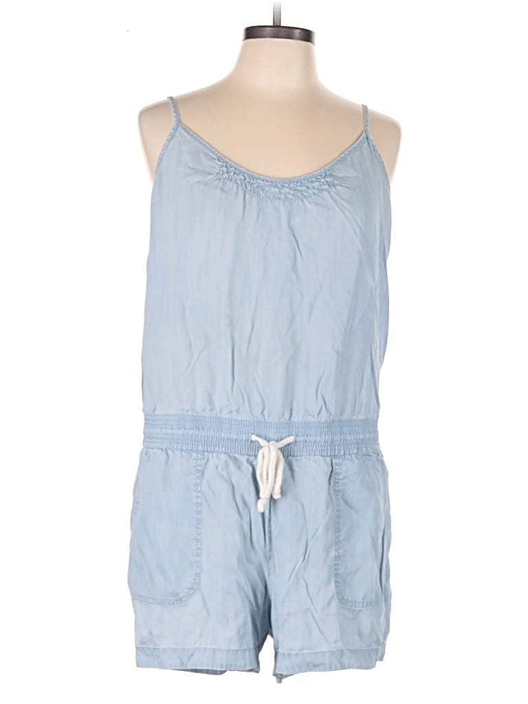 Pre-owned Ann Taylor Loft Romper In Blue