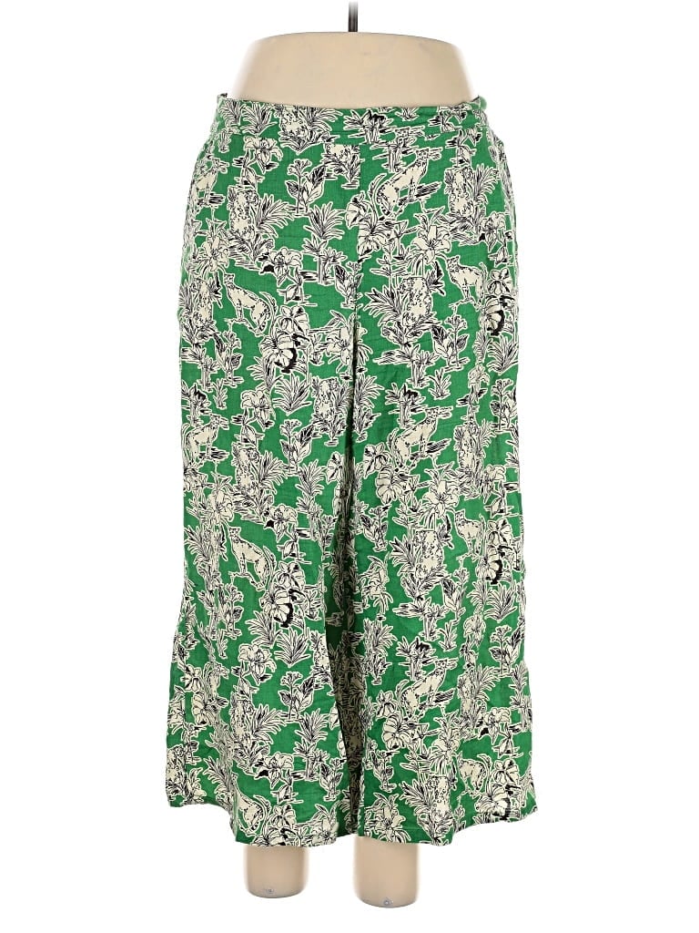 Pre-owned C&c California Linen Pants In Green