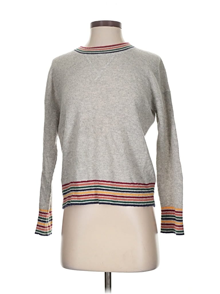 Pre-owned Madewell Cashmere Pullover Sweater In Gray