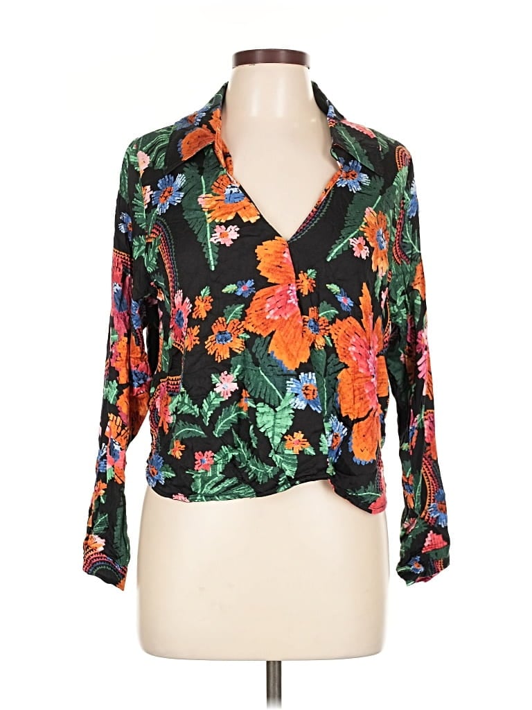 Pre-owned Rachel Zoe Tjx 3/4 Sleeve Blouse In Black