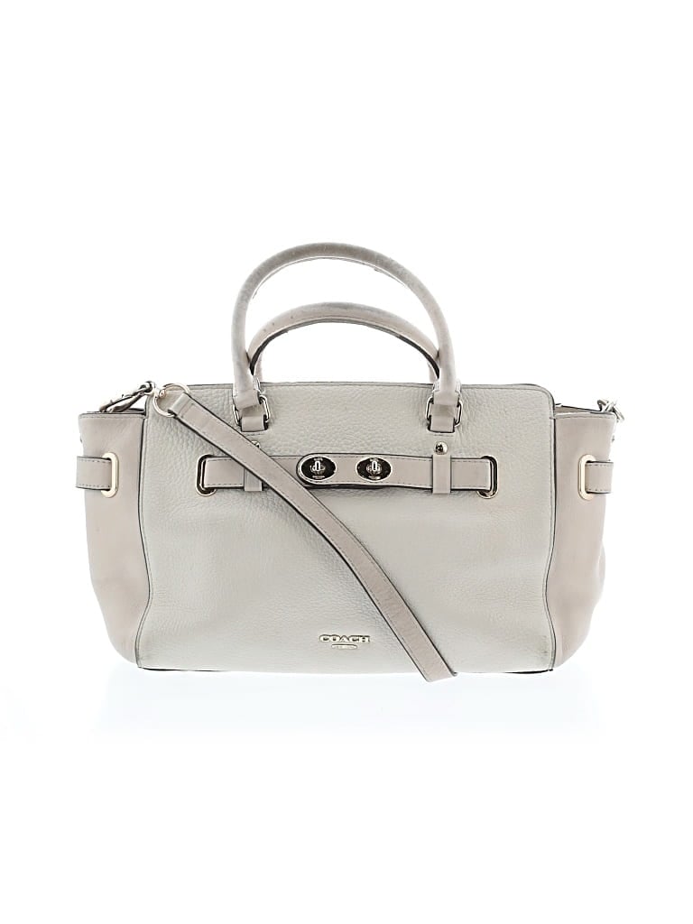 Pre-owned Coach Factory Leather Satchel In White