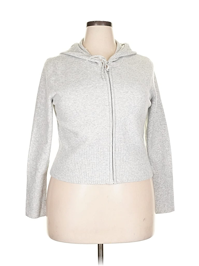 Pre-owned Wild Fable Zip Up Hoodie In Silver