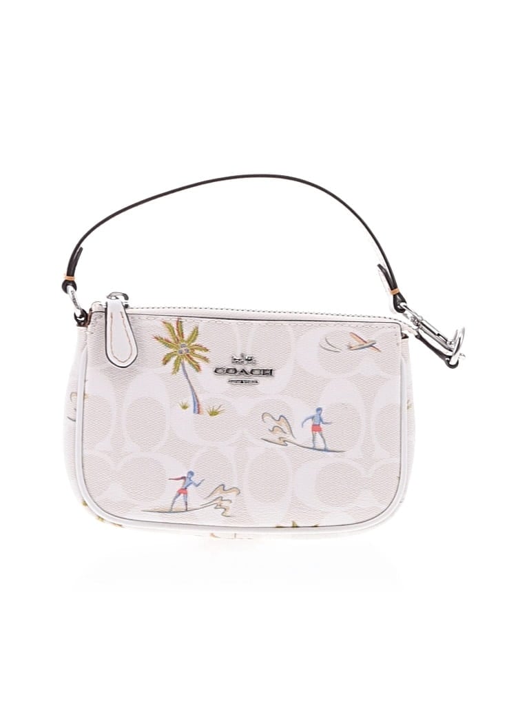 Pre-owned Coach Factory Leather Satchel In White