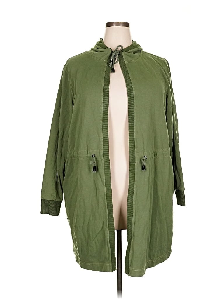 Pre-owned Lane Bryant Cardigan Sweater In Green