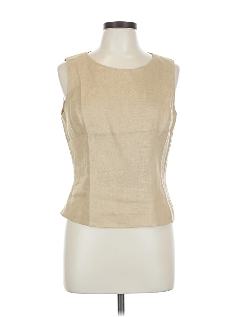 Pre-owned Kasper Sleeveless Blouse In Brown