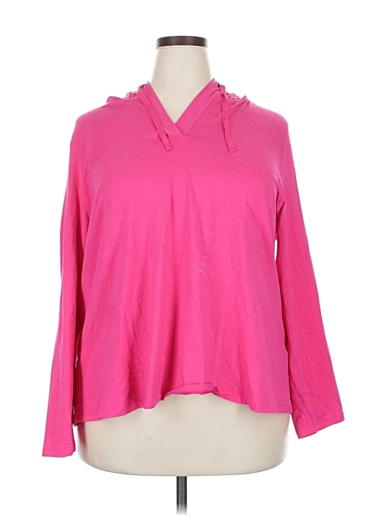 Pre-owned Coolibar Pullover Hoodie In Pink