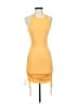 The Range Solid Yellow Cocktail Dress Size XS - photo 1