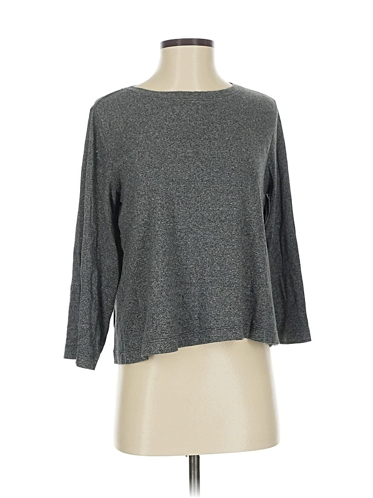 Pre-owned Eddie Bauer 3/4 Sleeve T-shirt In Gray