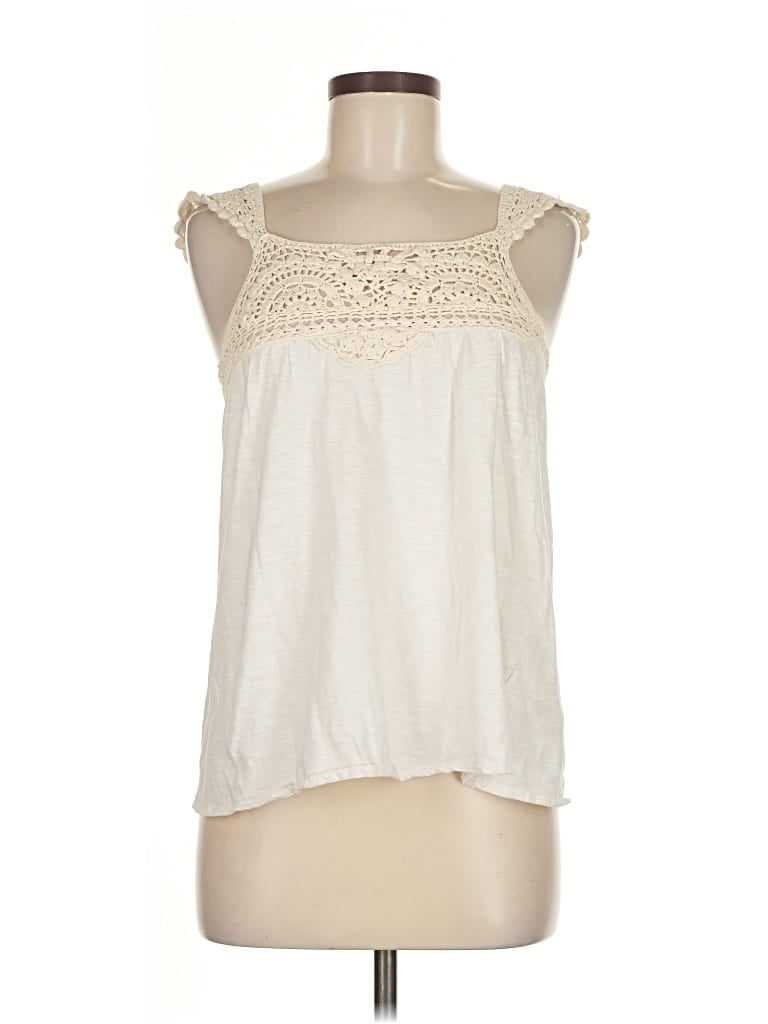 Pre-owned Unbranded Sleeveless T-shirt In White
