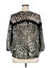 Hem & Thread Animal Print Gray 3/4 Sleeve Blouse Size L - photo 2