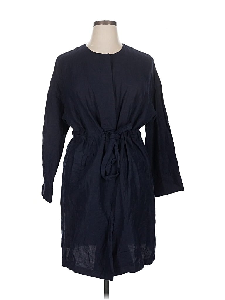 Pre-owned J. Mclaughlin Trenchcoat In Blue