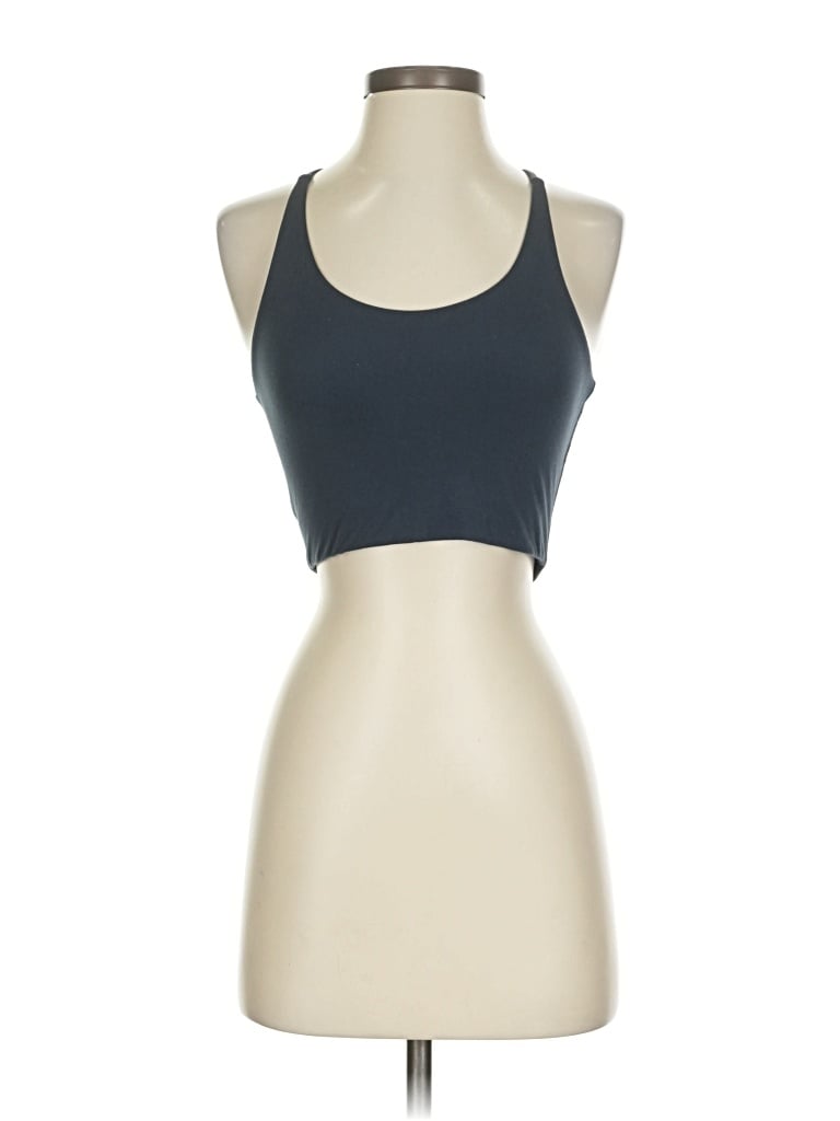 Pre-owned Girlfriend Collective Tank Top Gray Halter Neckline Tops