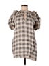 Talula Plaid Tan Casual Dress Size S - photo 1