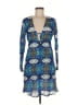 Echo Print Blue Cocktail Dress Size M - photo 1