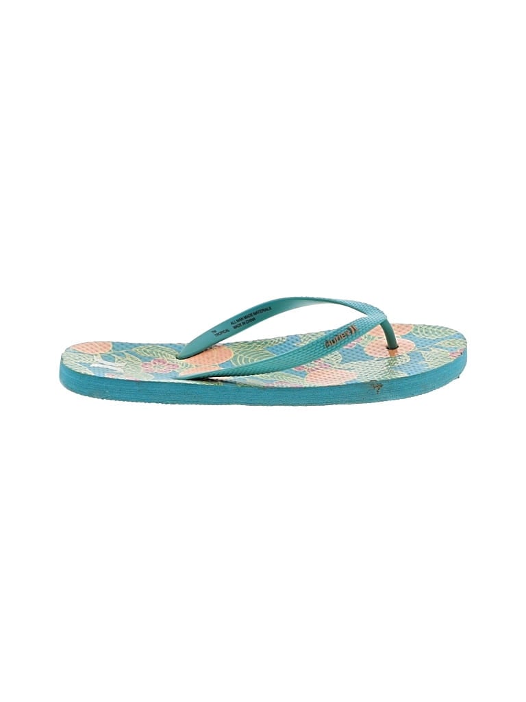 Pre-owned Hurley Flip Flops In Blue