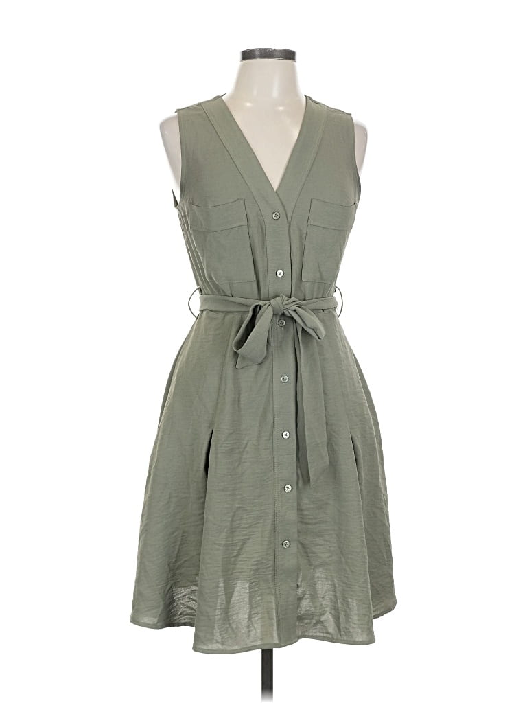 Pre-owned Dkny Casual Dress In Green