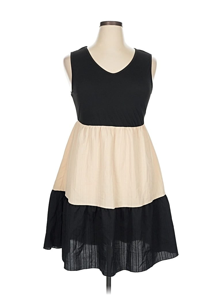 Pre-owned Shein Curve Casual Dress In Black