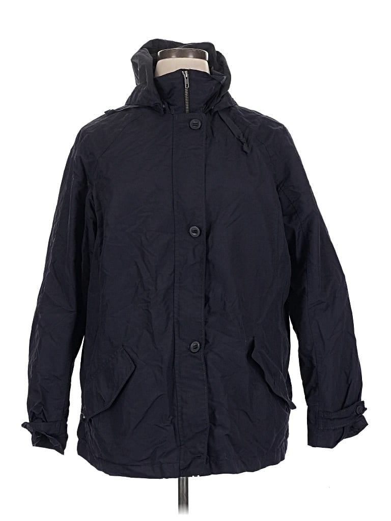 Pre-owned Lands' End Raincoat In Blue