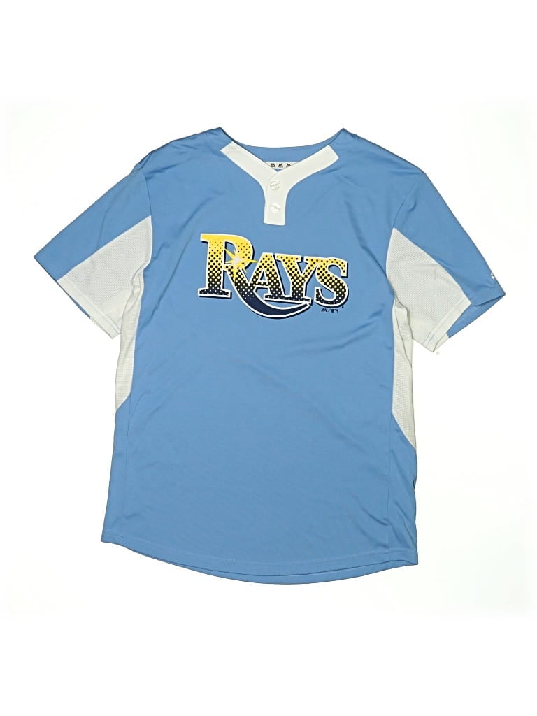 Pre-owned Majestic Kids' Short Sleeve Top Blue Tops