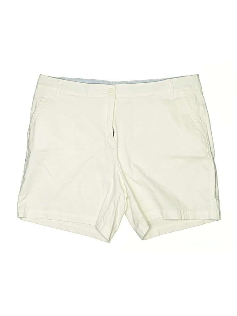 Pre-owned Crown & Ivy Khaki Shorts In White