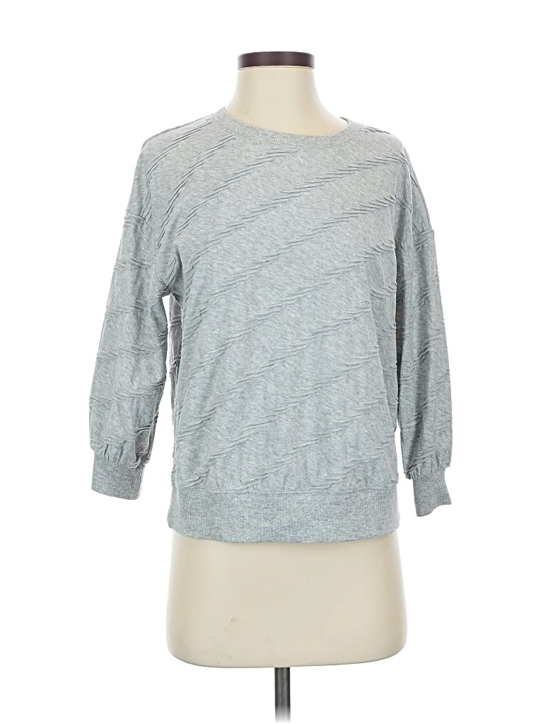 Pre-owned Simply Vera Vera Wang 3/4 Sleeve T-shirt In Gray