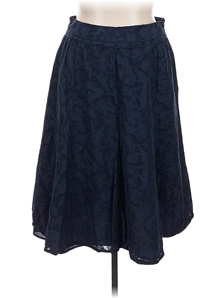 Pre-owned Talbots Silk Skirt In Blue
